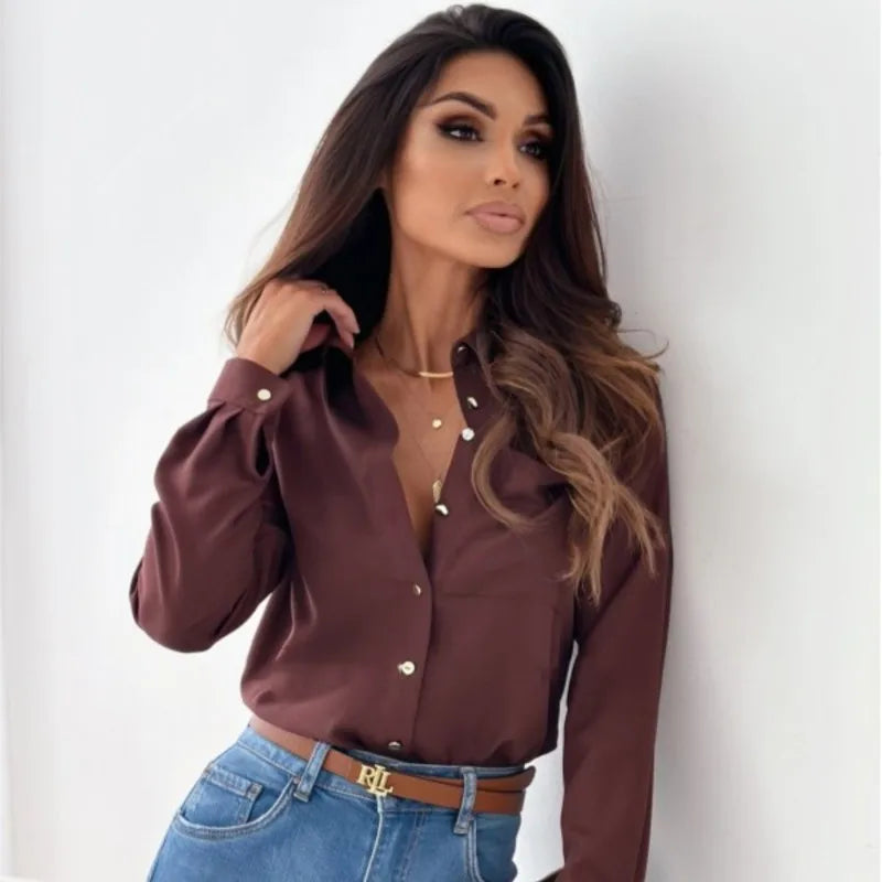 Olive - Stylish Button Down Shirt
