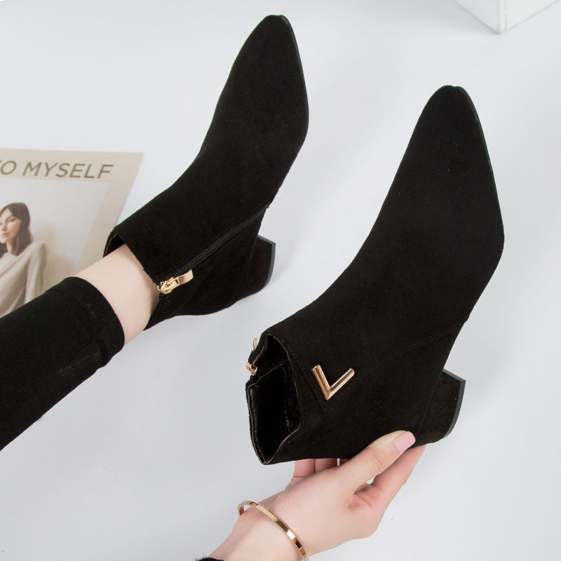 Isla - Leather Ankle Boots