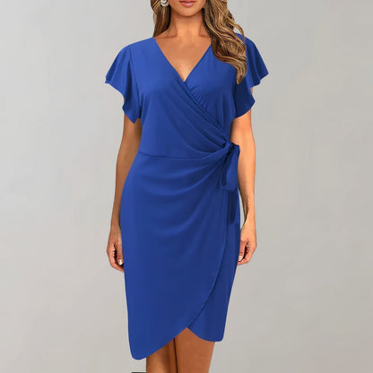 Ailsa - Elegant Wrap Dress Sophisticated and Stylish