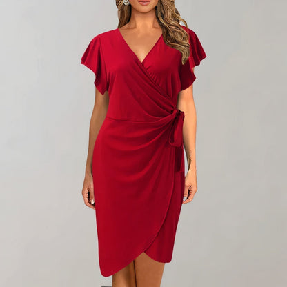 Ailsa - Elegant Wrap Dress Sophisticated and Stylish