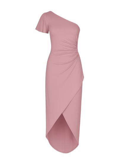 Alice - Ruffle Trim One Shoulder Dress