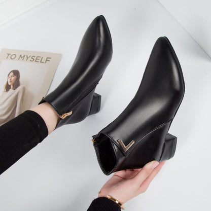Isla - Leather Ankle Boots